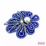 Aplique Flor Com Strass e Pérola De Cristal 70mm X 84mm C/10-Unidades Ref:23-980 - Imagem 2