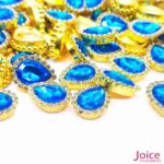Chaton Gota Acrílico Com Base ABS dourado com Strass 13mm X 18mm C/500-Unidades - Imagem 10