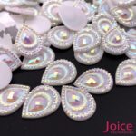 Chaton Resina Gota Pavão Base Reta 13mm x 18mm C/500 unidades - Imagem 8