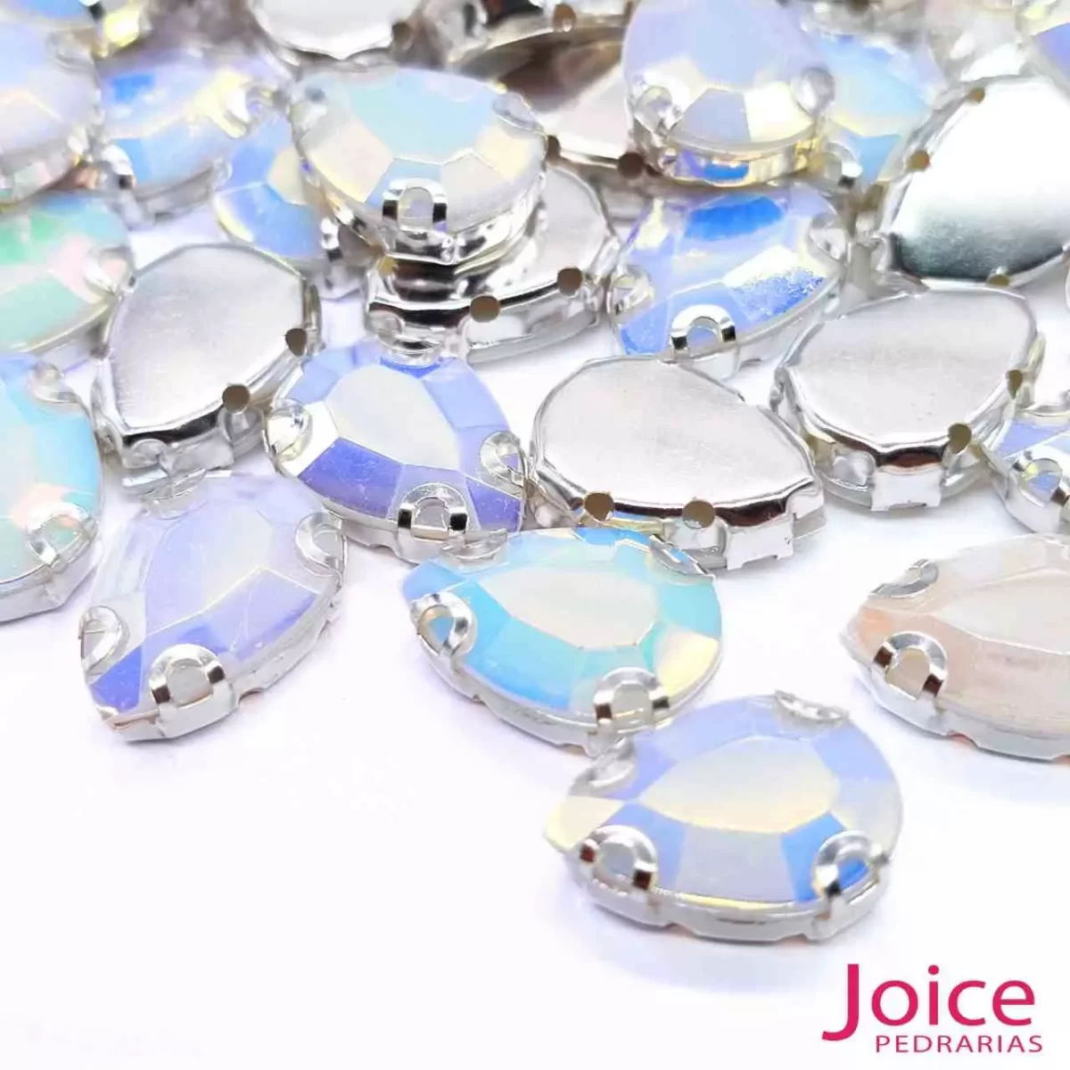 Pedra Engrampada Gota 13mm X 18mm Com Base De Aço C/200-Unidades - Imagem 13