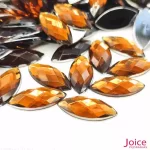 Chaton Navete Sextavado Acrilico 9mm X 20mm C/ 1000unidades - Imagem 2