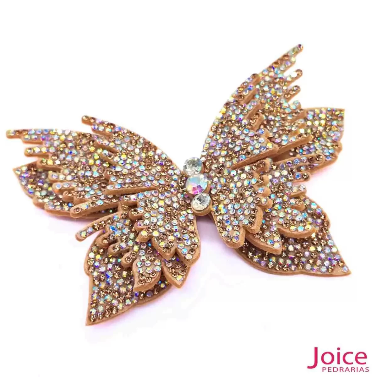 Aplique Borboleta Com Strass De Cristal 75mm X 110mm C/5-Unidades Ref:23-A148 - Imagem 5