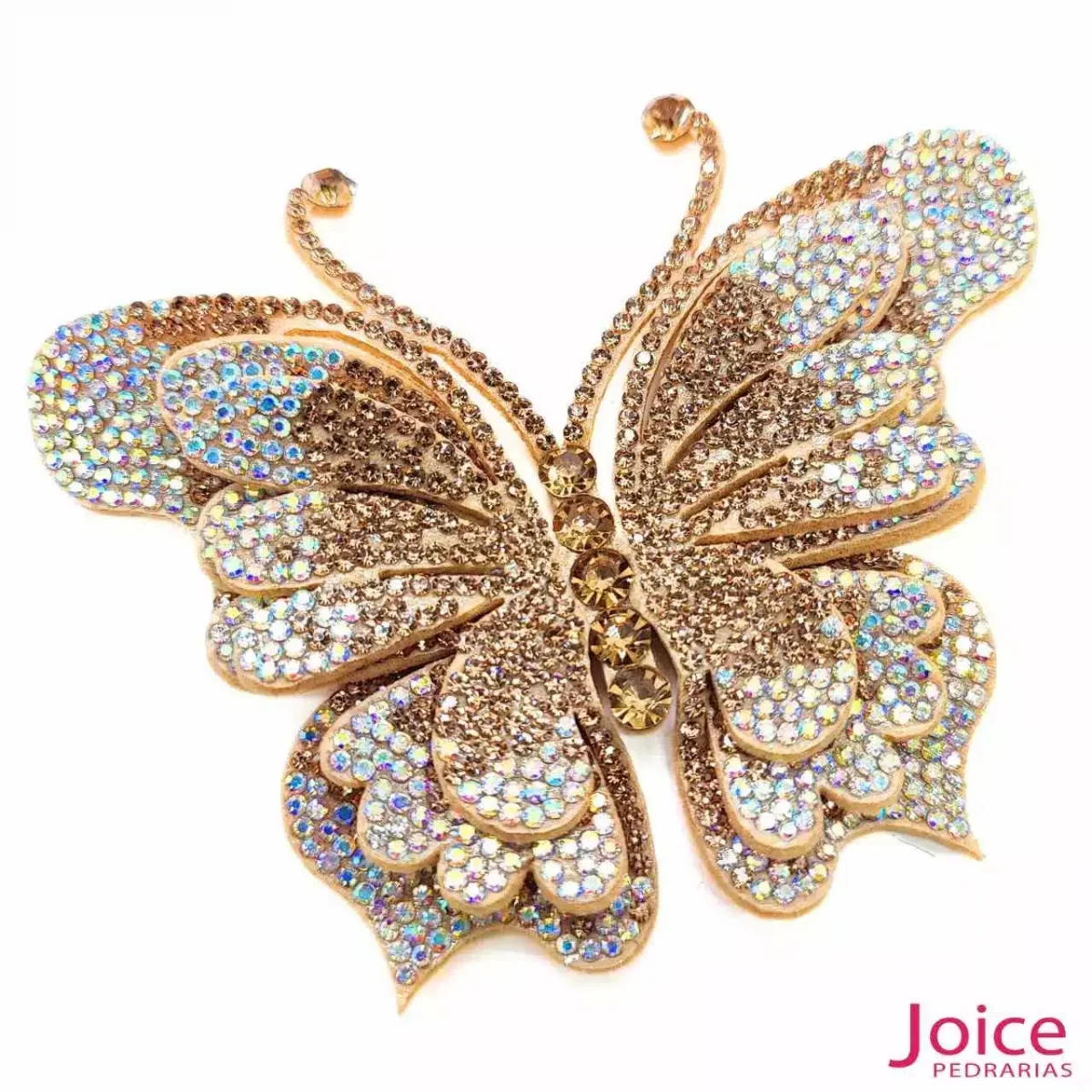 Aplique Borboleta Com Strass De Cristal 90mm x 100mm C/5-Unidades Ref:22-607 - Imagem 5