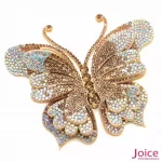 Aplique Borboleta Com Strass De Cristal 90mm x 100mm C/5-Unidades Ref:22-607 - Imagem 5
