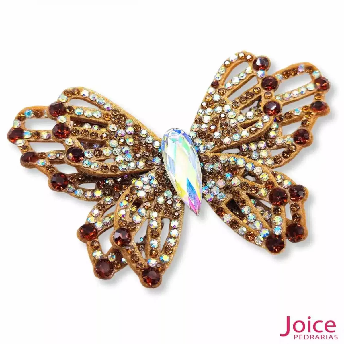 Aplique Borboleta Com Strass De Cristal 50mm x 80mm C/10-Unidades Ref:23-009 - Imagem 8