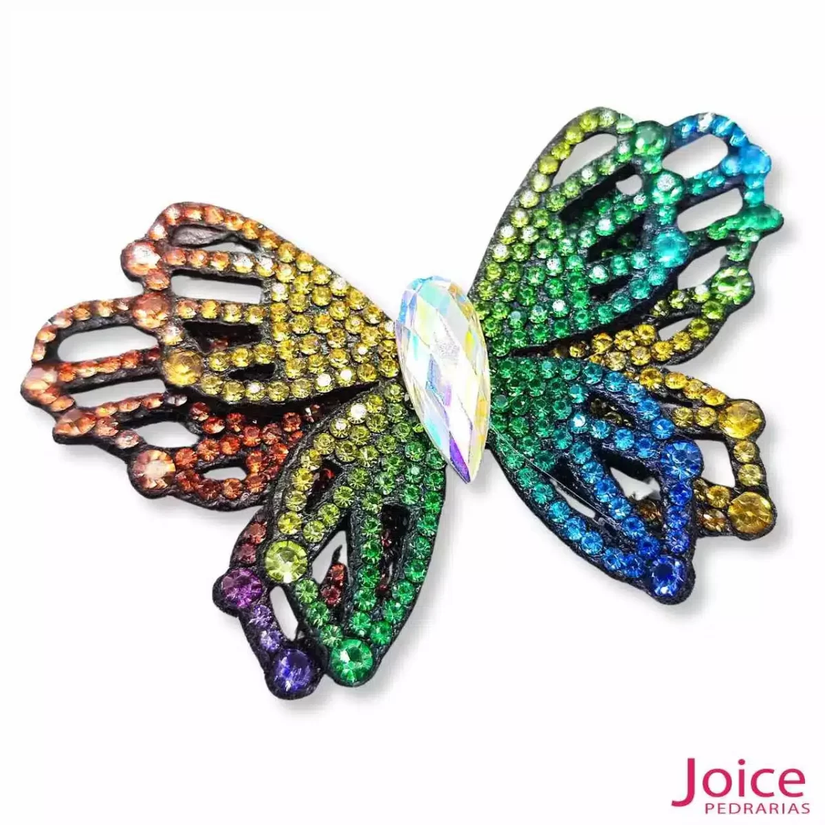 Aplique Borboleta Com Strass De Cristal 50mm x 80mm C/10-Unidades Ref:23-009 - Imagem 3