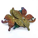 Aplique Flor Com Strass De Cristal 70mm x 100mm C/10-Unidades Ref:19-078 - Imagem 4
