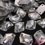 Chaton Resina Com Formato Irregular Base Reta Com Furo 16mm × 21mm C/500unidades - Imagem 2