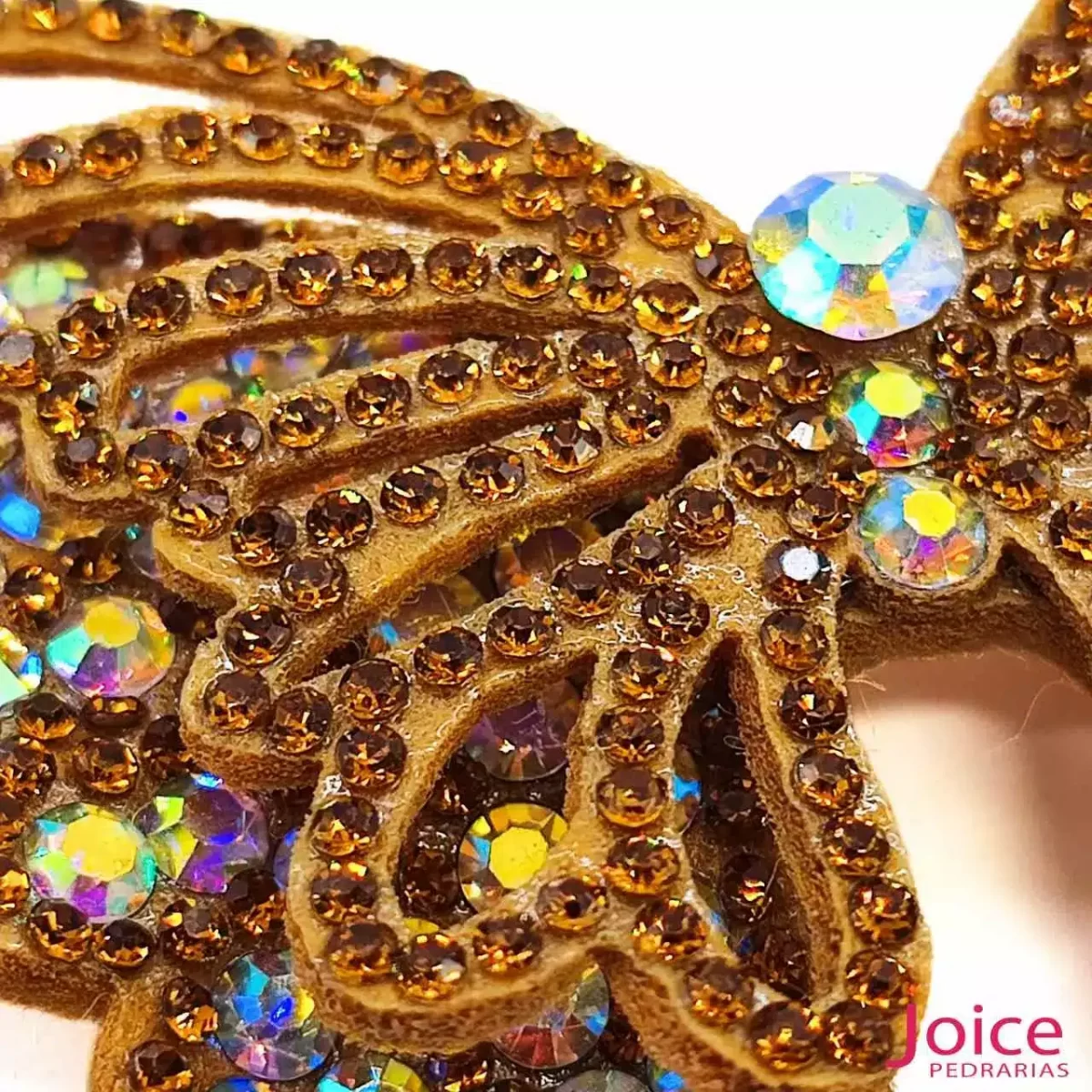 Aplique Borboleta Com Strass De Cristal 50mm x 90mm C/10-Unidades Ref:21-A134 - Imagem 2
