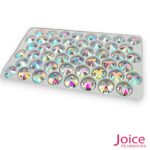 Imitação Swarovski Redondo Base Reta Com furo 12mm C/240-Unidades - Imagem 7