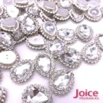 Gota Cristal Imitação Swarovski Com Strass Base De Aço C/200unidades - Imagem 13
