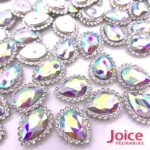 Gota Cristal Imitação Swarovski Com Strass Base De Aço C/200unidades - Imagem 16