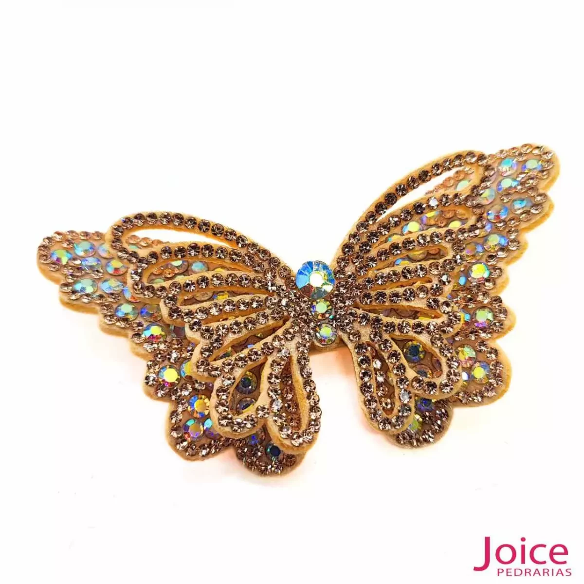 Aplique Borboleta Com Strass De Cristal 50mm x 90mm C/10-Unidades Ref:21-A134 - Imagem 8