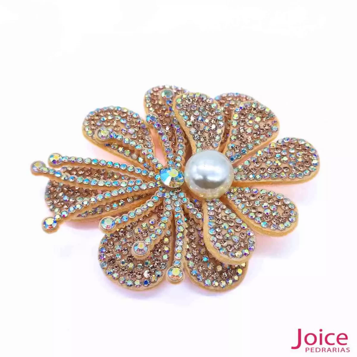 Aplique Flor Com Strass e Pérola De Cristal 70mm X 84mm C/10-Unidades Ref:23-980 - Imagem 7