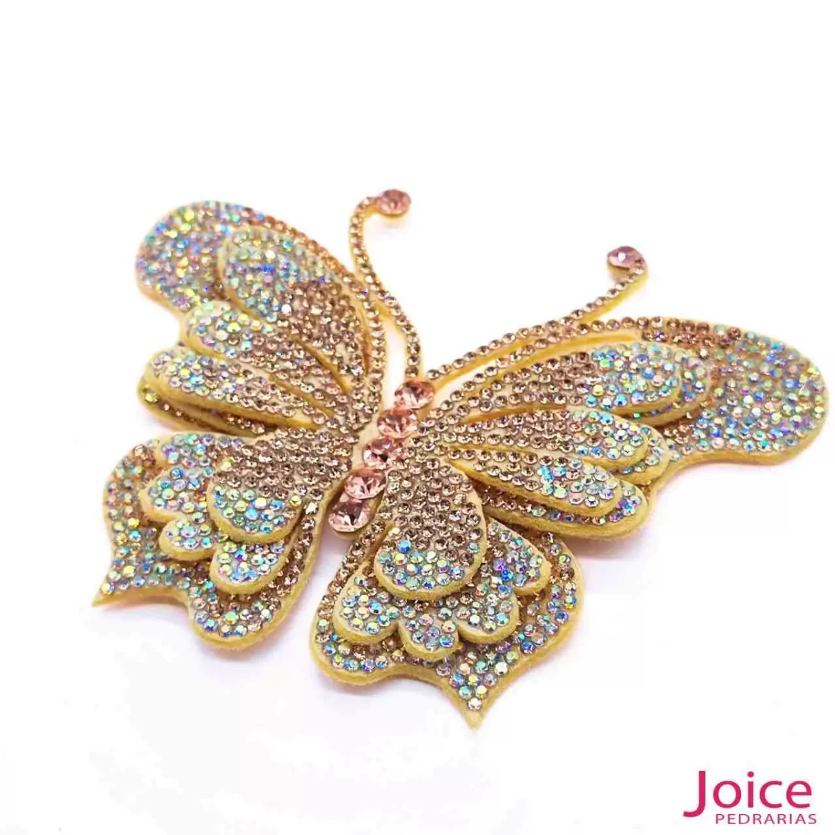 Aplique Borboleta Com Strass De Cristal 90mm x 100mm C/5-Unidades Ref:22-607 - Imagem 8