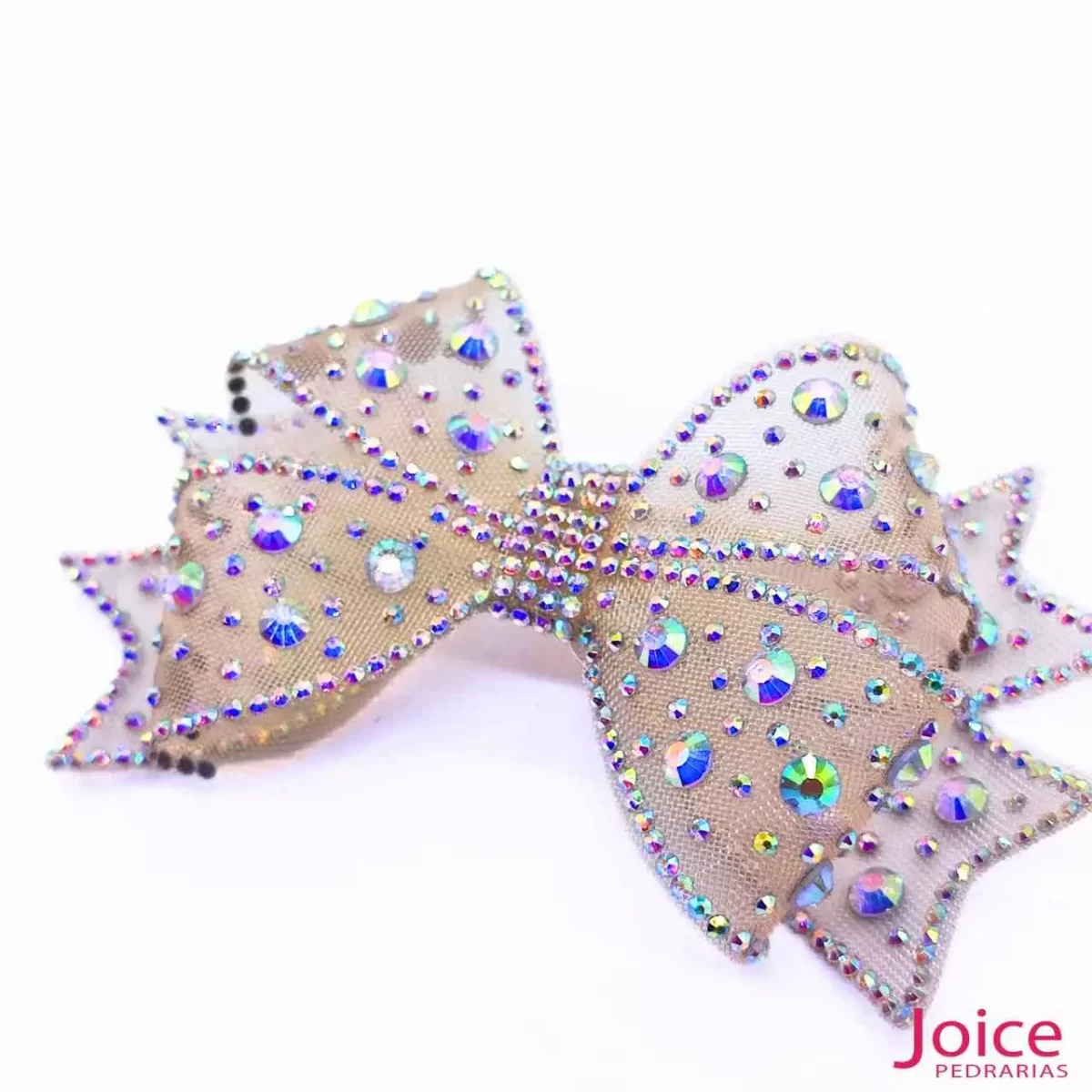 Aplique Laço Transparente Com Strass De Cristal 60mm x 110mm C/10-Unidades Ref:23-948 - Imagem 7