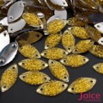 Chaton Navete Resina Cascalho Base Reta Com Furo 7mm X 15mm C/1000unidades - Imagem 6