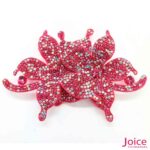 Aplique Flor Com Strass De Cristal 70mm x 100mm C/10-Unidades Ref:19-078