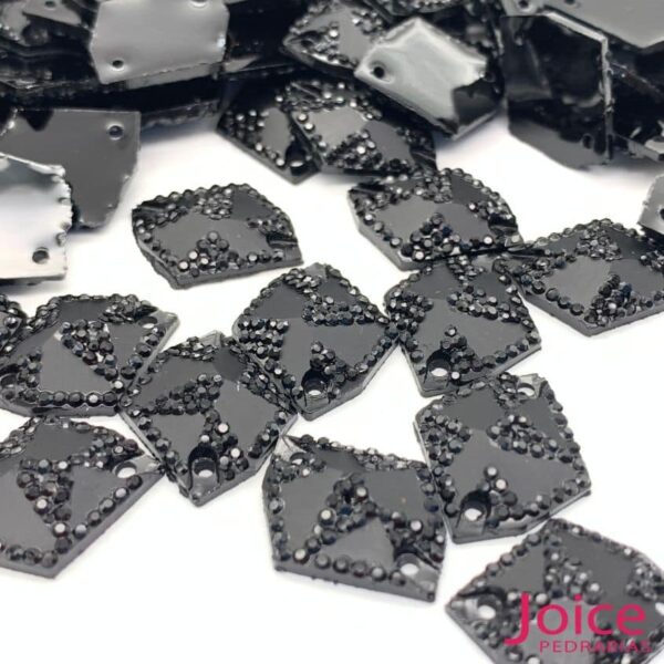 Chaton Formato Irregular Resina Cascalho Base Reta Com Furo 16mm X 21mm C/500unidades