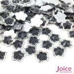 Açucarado Flor Resina 15mm Em Volta Com Cristal C/270Pç +-