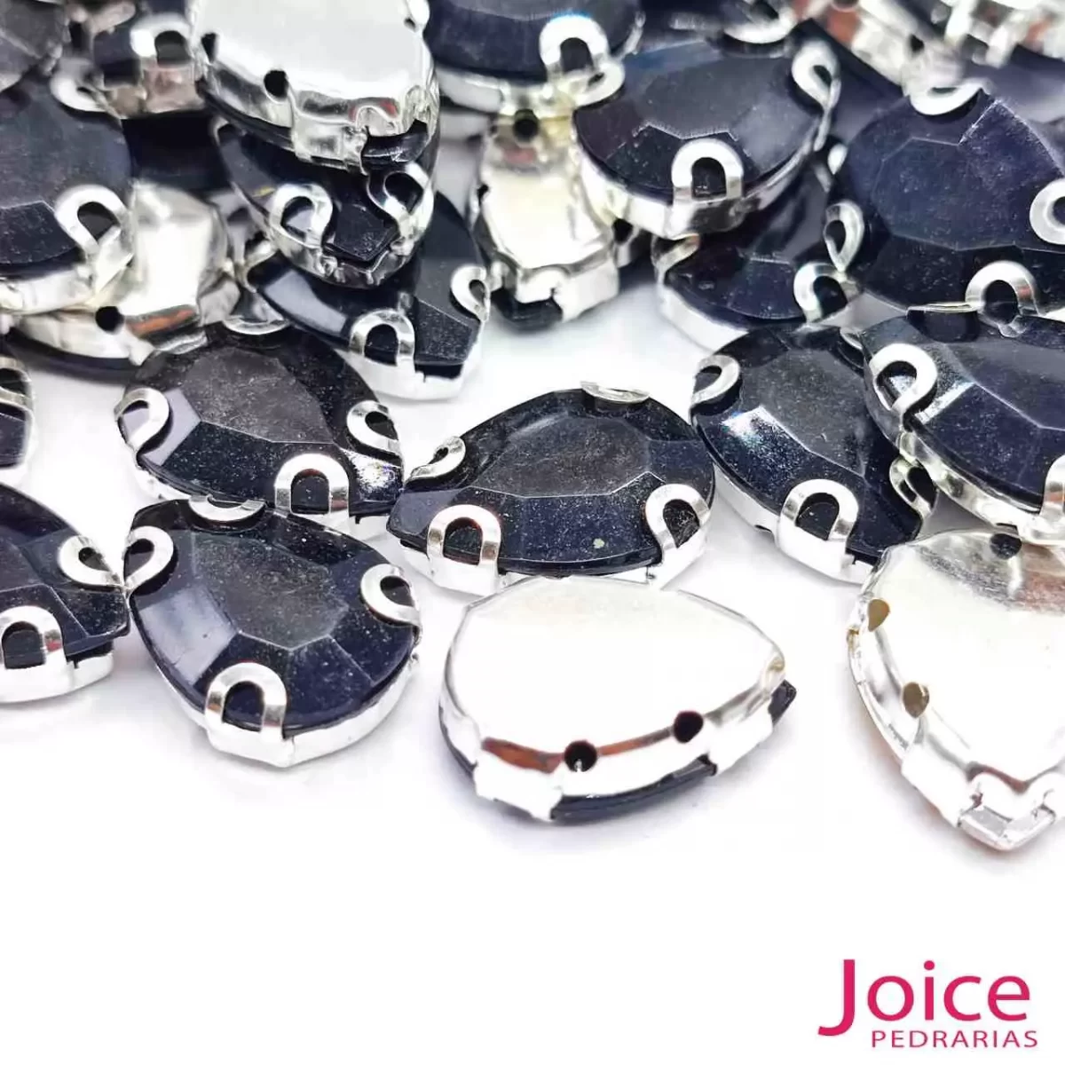 Pedra Engrampada Gota 13mm X 18mm Com Base De Aço C/200-Unidades - Imagem 9