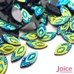Chaton Resina Navete Pavão Base Reta 7mm x 15mm C/500 unidades - Imagem 7