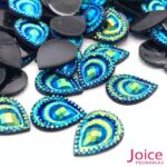 Chaton Resina Gota Pavão Base Reta 13mm x 18mm C/500 unidades - Imagem 11