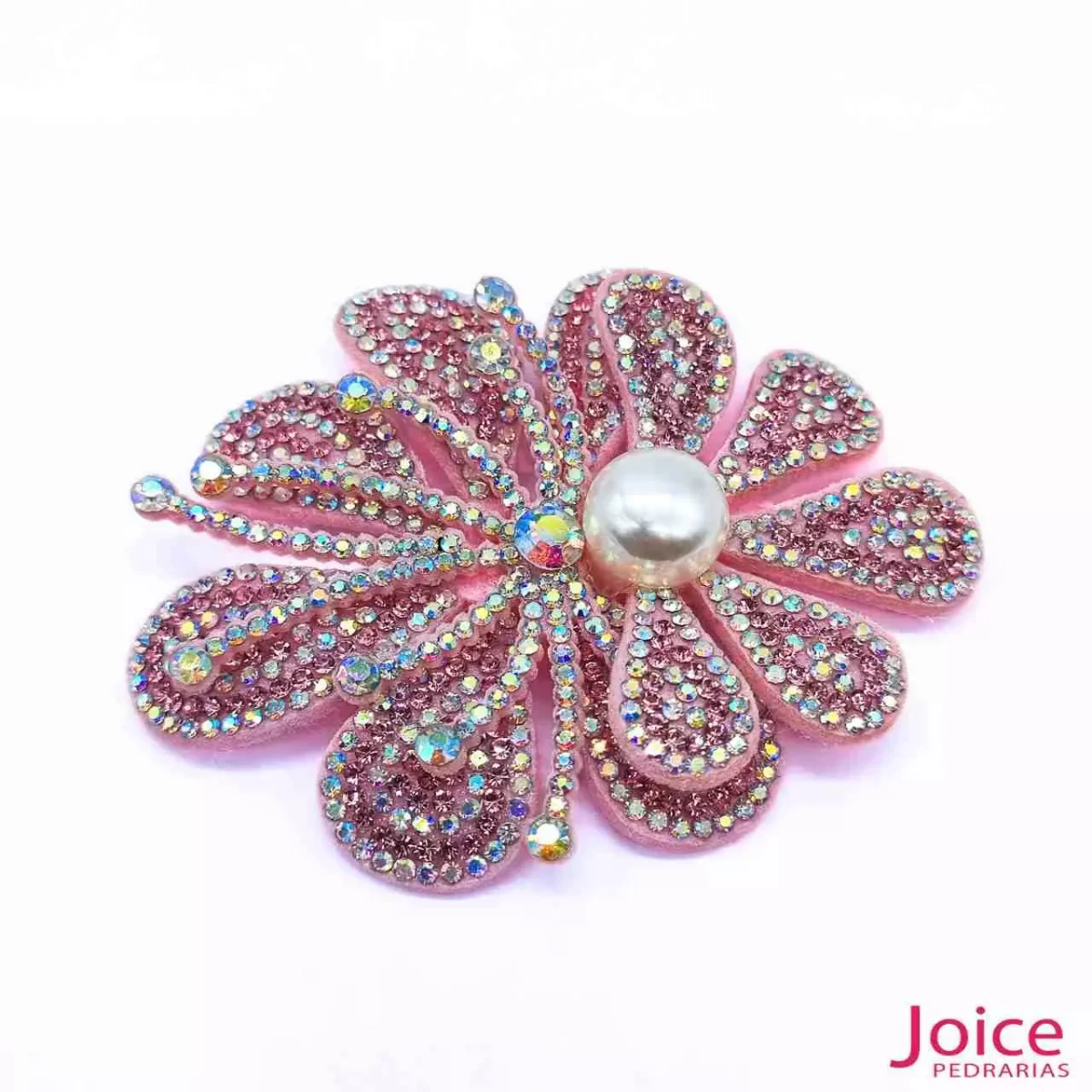 Aplique Flor Com Strass e Pérola De Cristal 70mm X 84mm C/10-Unidades Ref:23-980 - Imagem 9