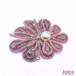 Aplique Flor Com Strass e Pérola De Cristal 70mm X 84mm C/10-Unidades Ref:23-980 - Imagem 9