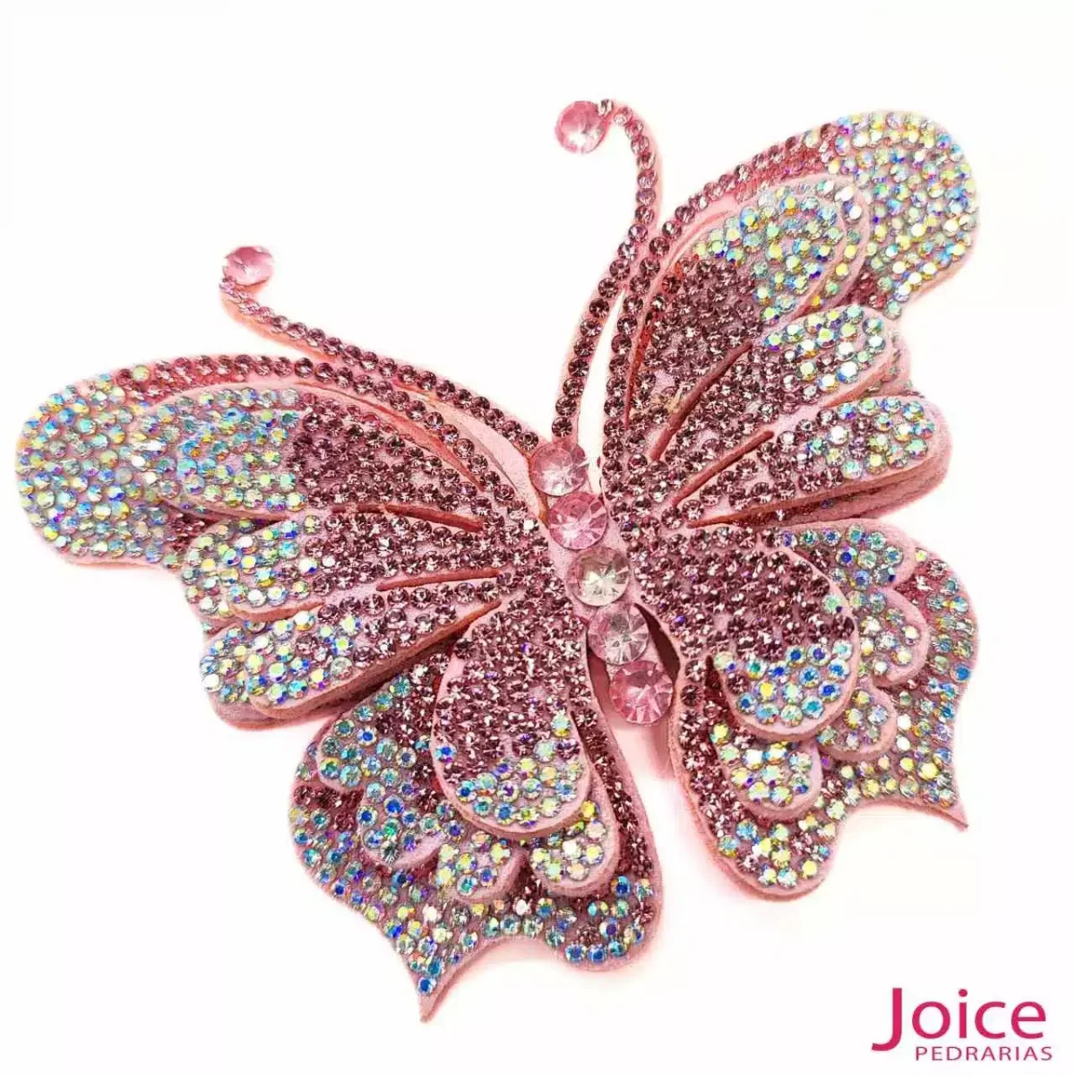 Aplique Borboleta Com Strass De Cristal 90mm x 100mm C/5-Unidades Ref:22-607 - Imagem 4