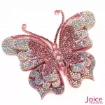 Aplique Borboleta Com Strass De Cristal 90mm x 100mm C/5-Unidades Ref:22-607 - Imagem 4