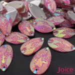 Chaton Gota Resina Cascalho Base Reta Com Furo 15mm X 26mm C/200unidades - Imagem 4
