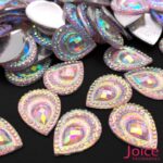 Chaton Resina Gota Pavão Base Reta 13mm x 18mm C/500 unidades - Imagem 12