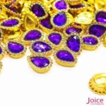 Chaton Gota Acrílico Com Base ABS dourado com Strass 13mm X 18mm C/500-Unidades - Imagem 14