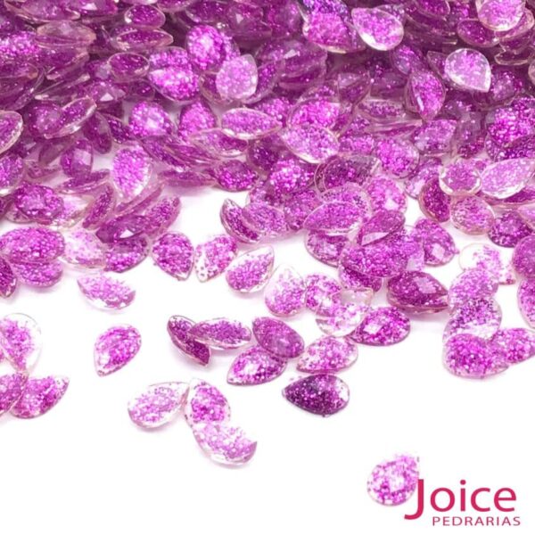 Gota Com Glitter Sextavado 4mm X 6mm c/10000Un