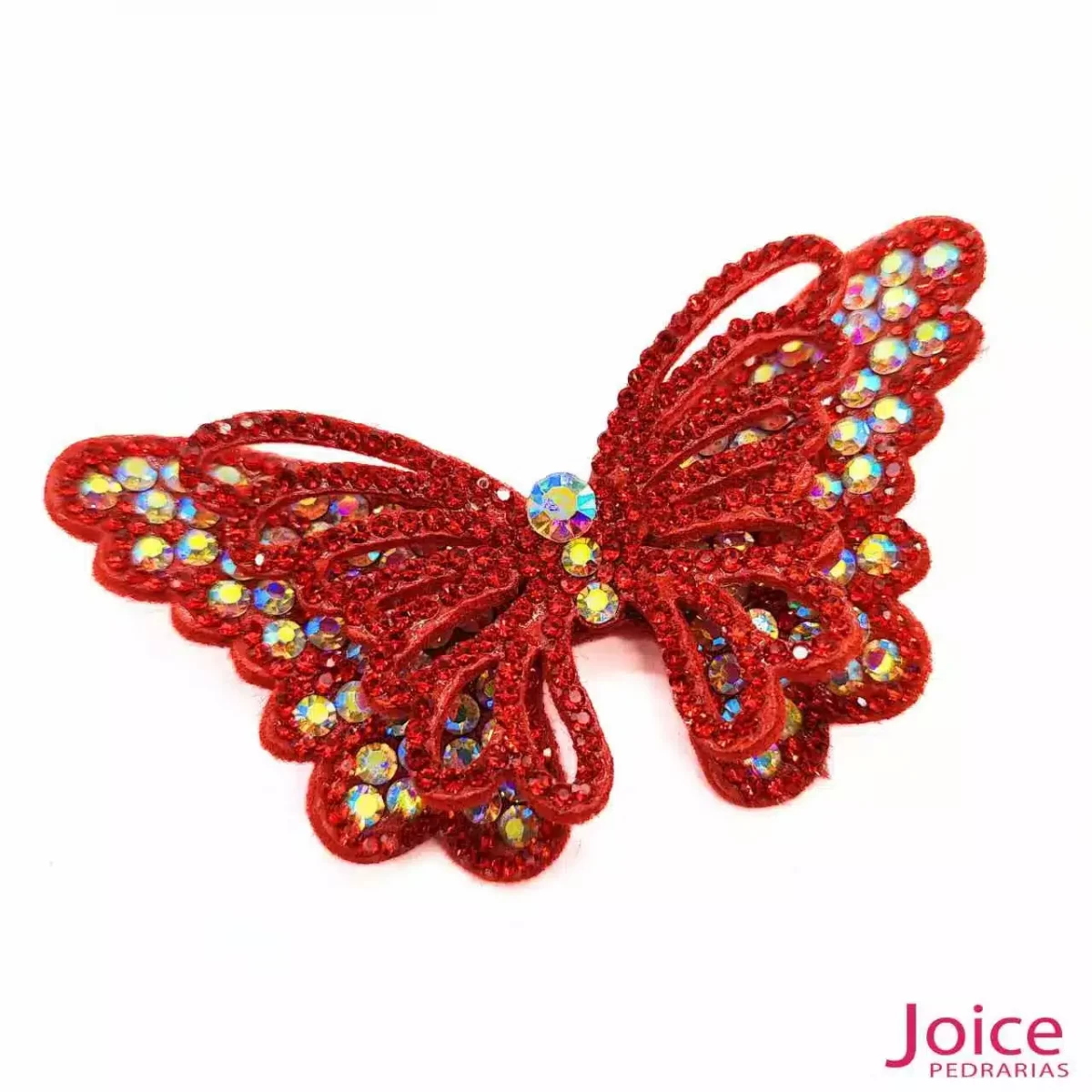 Aplique Borboleta Com Strass De Cristal 50mm x 90mm C/10-Unidades Ref:21-A134 - Imagem 5