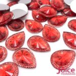 Indiana Gota Resina Base Reto Para Colagem 18mm X 25mm C/200Unidades