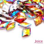 Chaton Losango AB Acrilico Base Irregular 12mm X 19mm C/500-Unidades