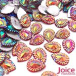 Indiana Gota Base Reto ab Para Colagem 10mm x 14mm C/500Unidades - Imagem 7