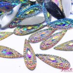 Chaton Gota Palito Pavão Base Reta De Resina 7mm X 21mm C/1000-unidades