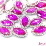 Navete Imitação Swarovski 9mm X 18mm De Vidro Com Strass Base Prata C/200-unidades(APROX) - Imagem 5