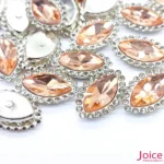 Navete Imitação Swarovski 9mm X 18mm De Vidro Com Strass Base Prata C/200-unidades(APROX) - Imagem 6