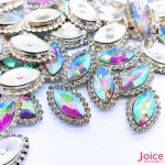Navete Imitação Swarovski 9mm X 18mm De Vidro Com Strass Base Prata C/200-unidades(APROX) - Imagem 9