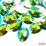 Chaton Oval Resina Base Reta AB Com Furo 13mm X 18mm C/500-Unidades - Imagem 2