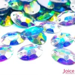 Chaton Oval Resina Base Reta AB Com Furo 13mm X 18mm C/500-Unidades - Imagem 4