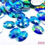 Chaton Oval Resina Base Reta AB Com Furo 13mm X 18mm C/500-Unidades - Imagem 5