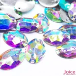 Chaton Oval Resina Base Reta AB Com Furo 17mm X 24mm C/300-Unidades - Imagem 3