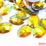 Chaton Oval Resina Base Reta AB Com Furo 17mm X 24mm C/300-Unidades - Imagem 4
