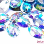Chaton Oval Resina Base Reta AB Com Furo 17mm X 24mm C/300-Unidades - Imagem 5