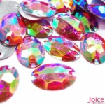 Chaton Oval Resina Base Reta AB Com Furo 17mm X 24mm C/300-Unidades - Imagem 7
